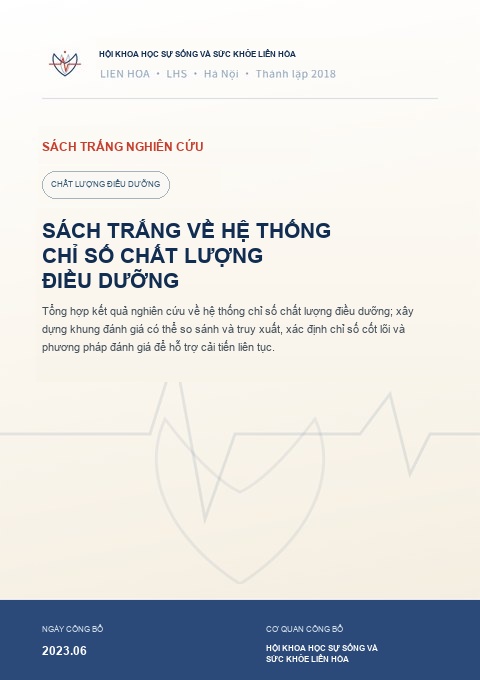 S&aacute;ch trắng về hệ thống chỉ số chất lượng điều dưỡng