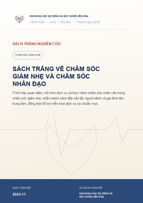 S&aacute;ch trắng về Chăm s&oacute;c giảm nhẹ v&agrave; Chăm s&oacute;c nh&acirc;n đạo